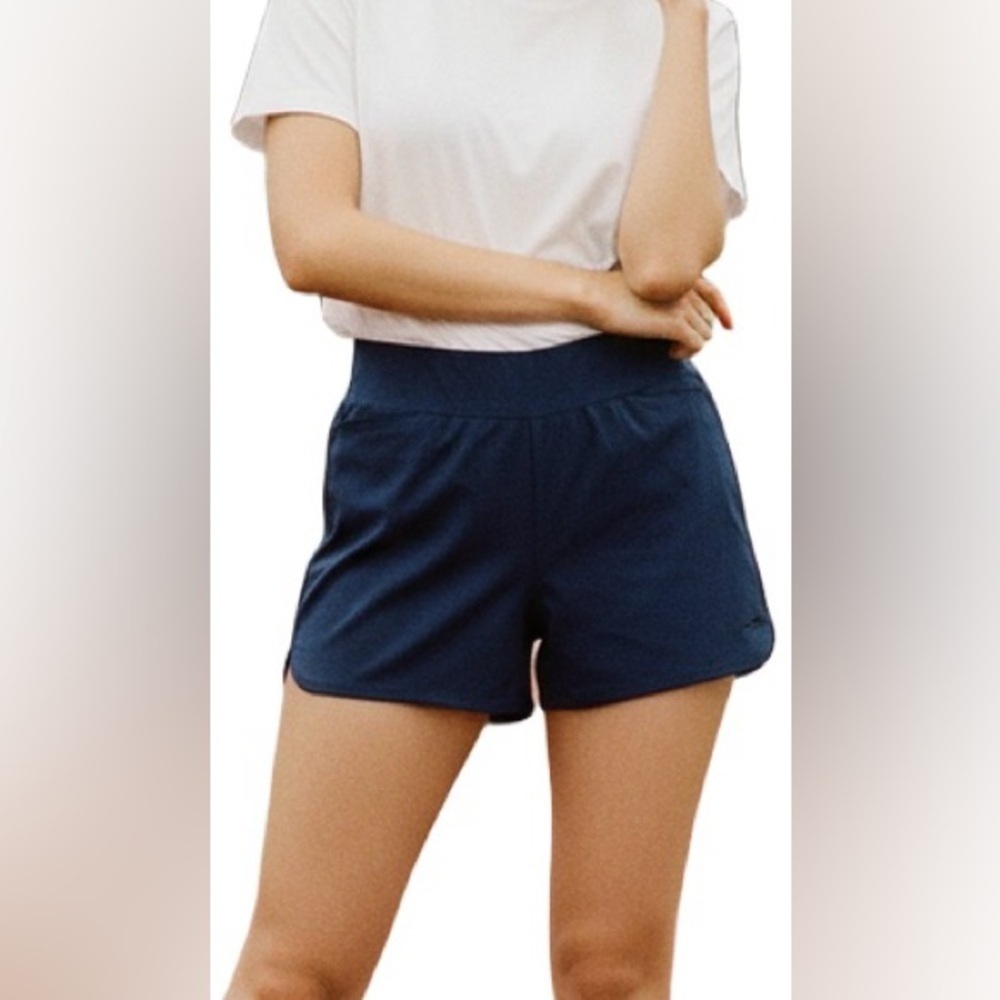NWT Lady Hagen SZS/XXL navy blue tummy control short w/moisture wicking, pull-on